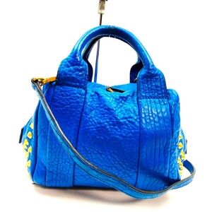 ❌SOLD❌ MCM Blue Leather Studded 3-Way Keana Bag